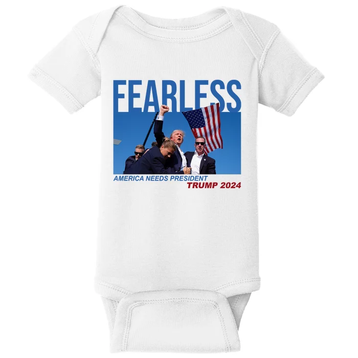 Fearless America Needs President Trump 2024 Baby Bodysuit