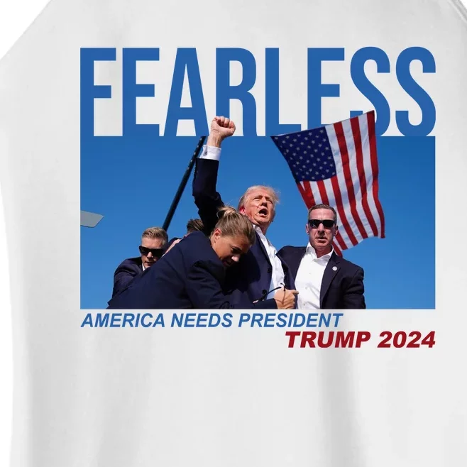 Fearless America Needs President Trump 2024 Women’s Perfect Tri Rocker Tank