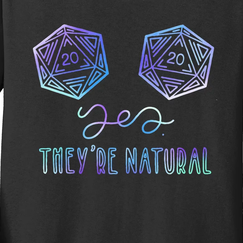 Fantasy Art Nerdy Gaming Yes Theyre Natural Kids Long Sleeve Shirt