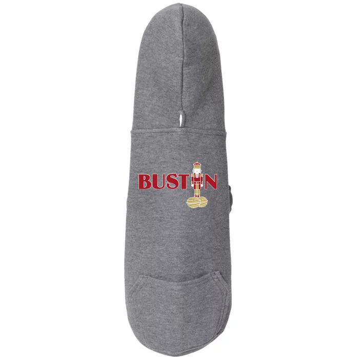 Funny Adult Nut Cracker Bustin Gym Christmas Weightlifting Doggie 3-End Fleece Hoodie