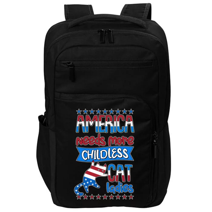 Funny America Needs More Childless Cat Ladies 2024 Election Impact Tech Backpack