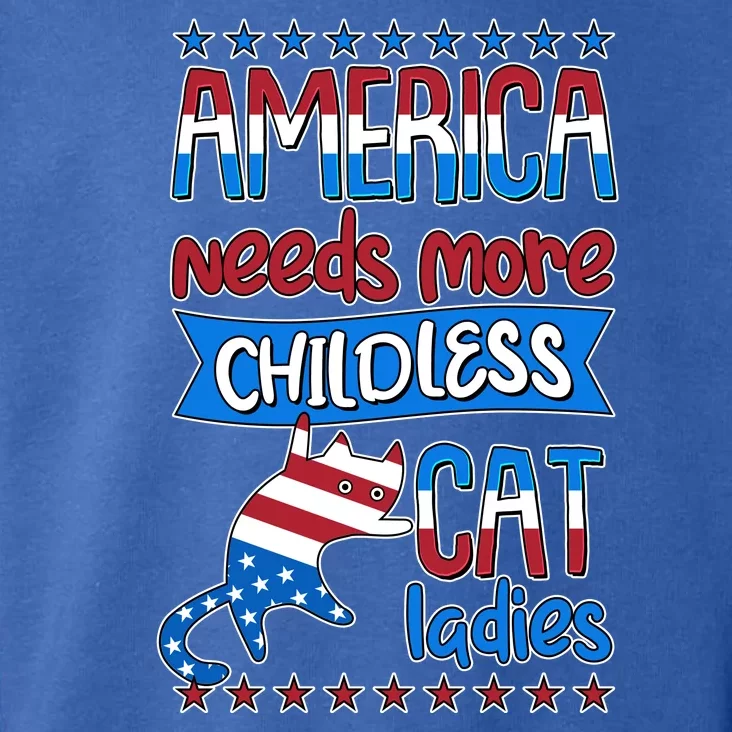 Funny America Needs More Childless Cat Ladies 2024 Election Toddler Hoodie