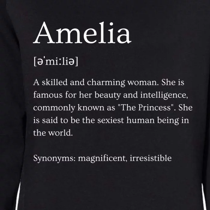 Funny Amelia Name Meaning Gift Womens California Wash Sweatshirt