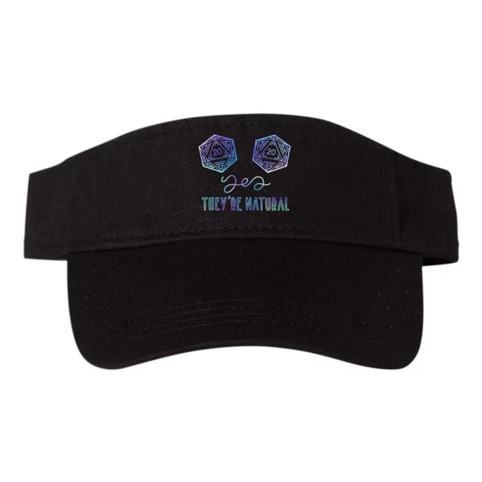 Fantasy Art Nerdy Gaming Yes Theyre Natural Valucap Bio-Washed Visor