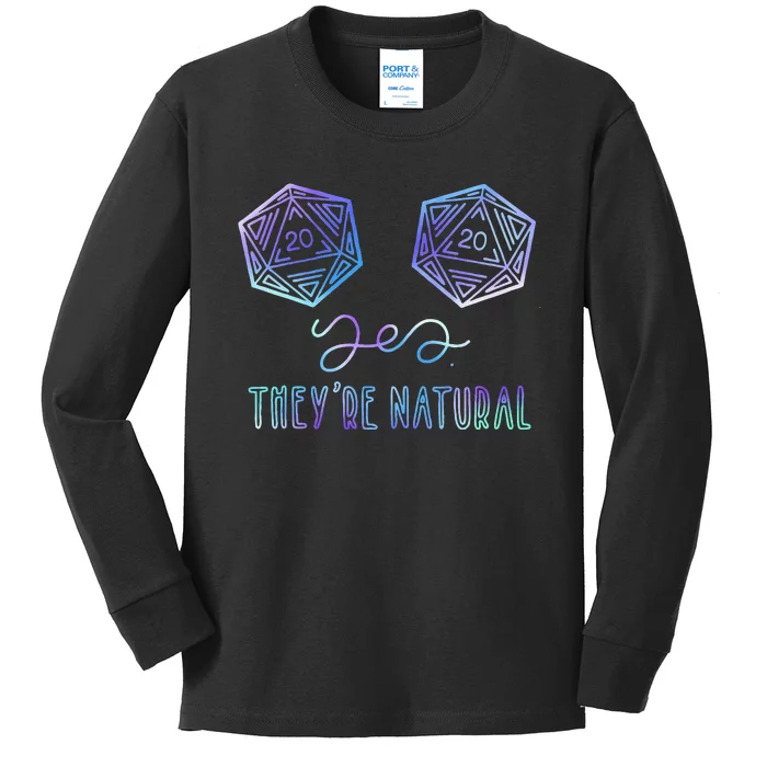 Fantasy Art Nerdy Gaming Yes Theyre Natural Kids Long Sleeve Shirt