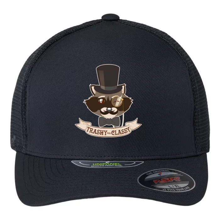 Fancy Trashy Classy Raccoon Flexfit Unipanel Trucker Cap