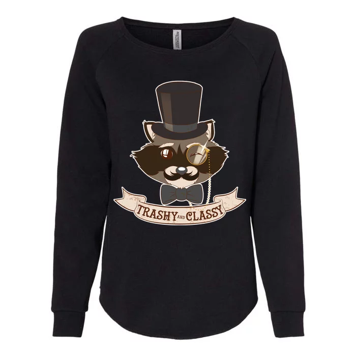 Fancy Trashy Classy Raccoon Womens California Wash Sweatshirt