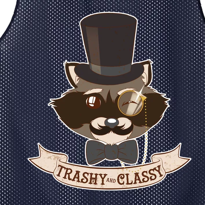 Fancy Trashy Classy Raccoon Mesh Reversible Basketball Jersey Tank