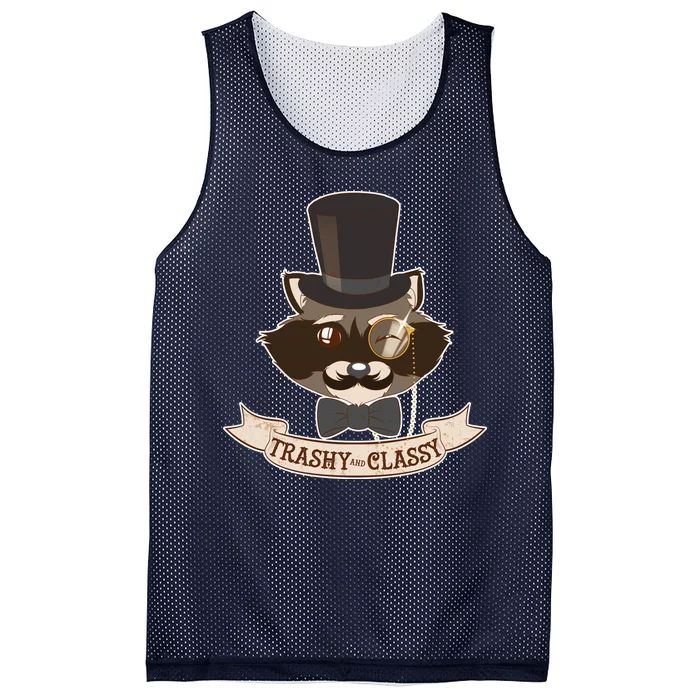 Fancy Trashy Classy Raccoon Mesh Reversible Basketball Jersey Tank