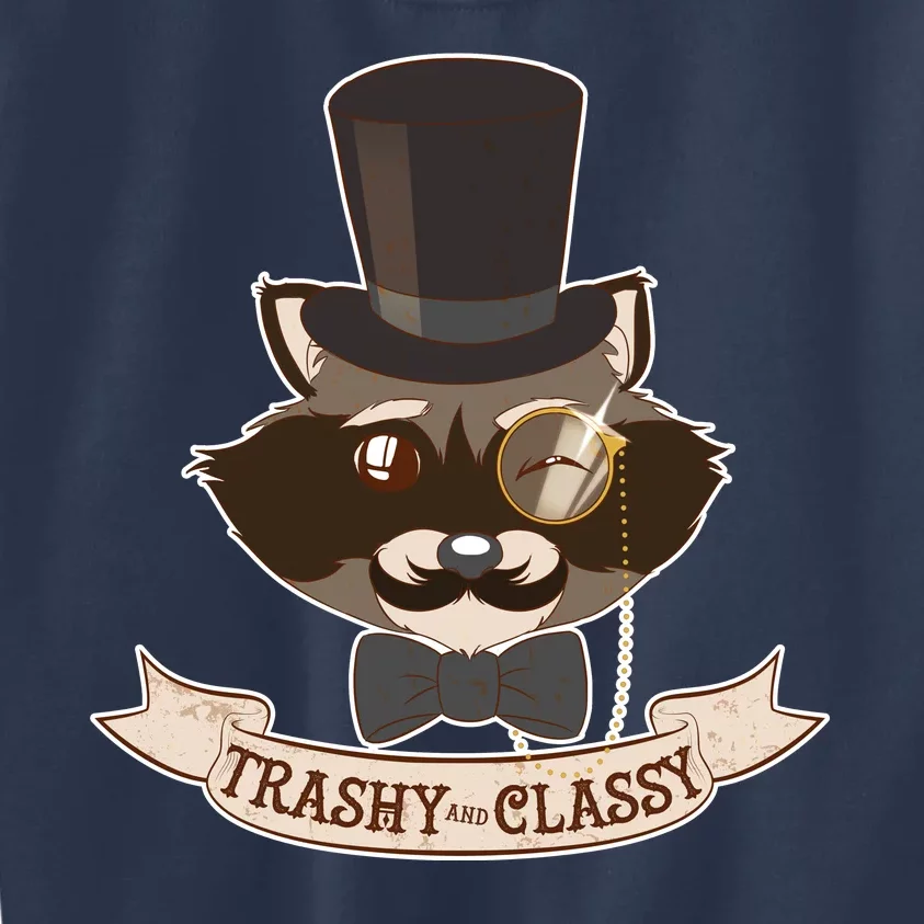 Fancy Trashy Classy Raccoon Kids Sweatshirt