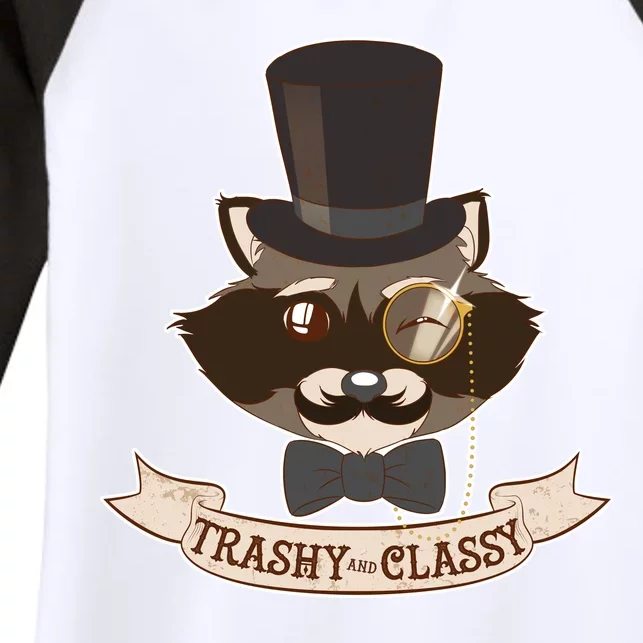 Fancy Trashy Classy Raccoon Women's Tri-Blend 3/4-Sleeve Raglan Shirt