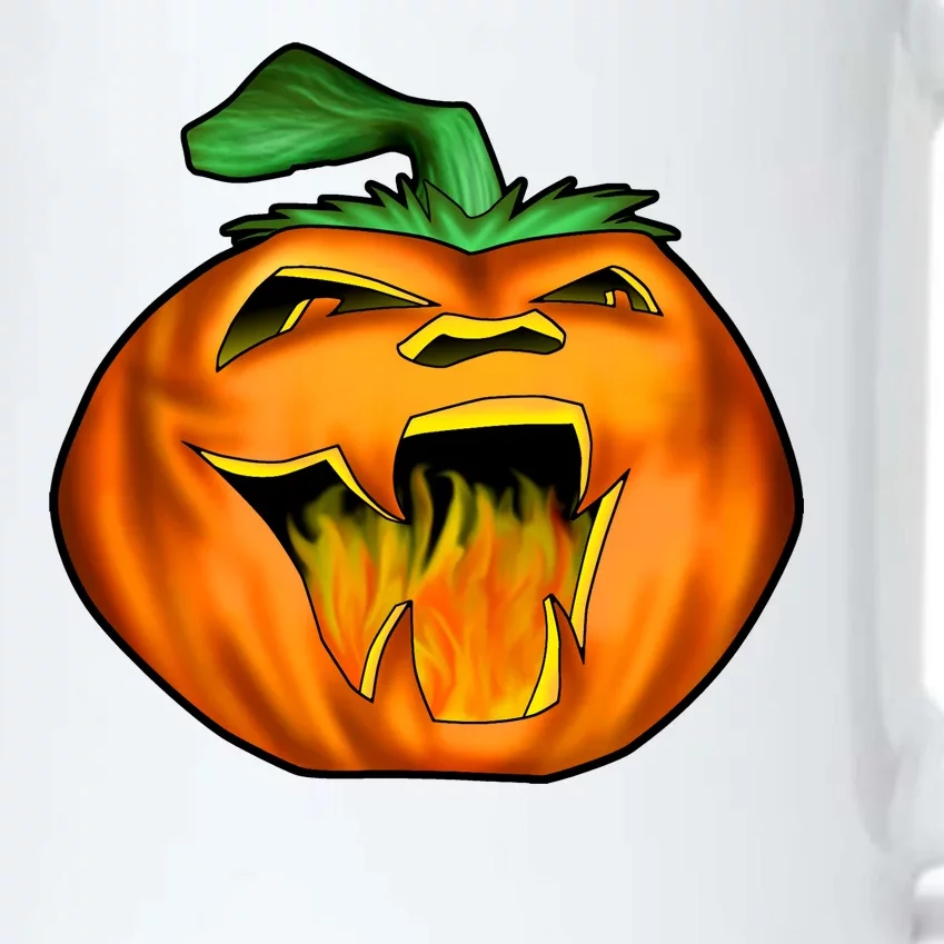 Fanged Fire Jack O' Lantern Pumpkin Halloween Black Color Changing Mug