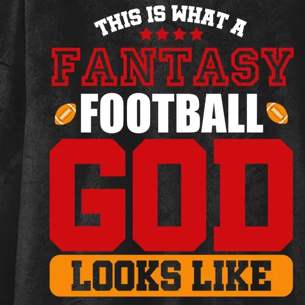 Fantasy Football God Hooded Wearable Blanket