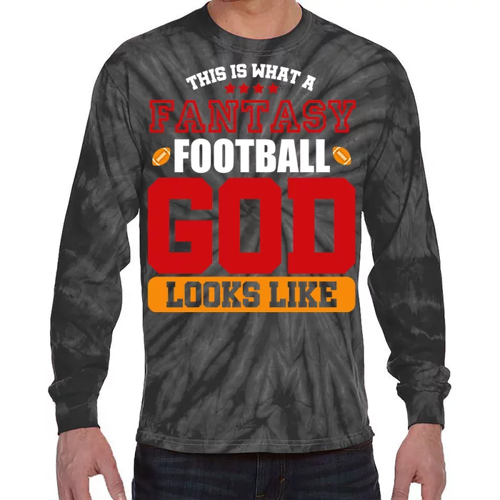 Fantasy Football God Tie-Dye Long Sleeve Shirt