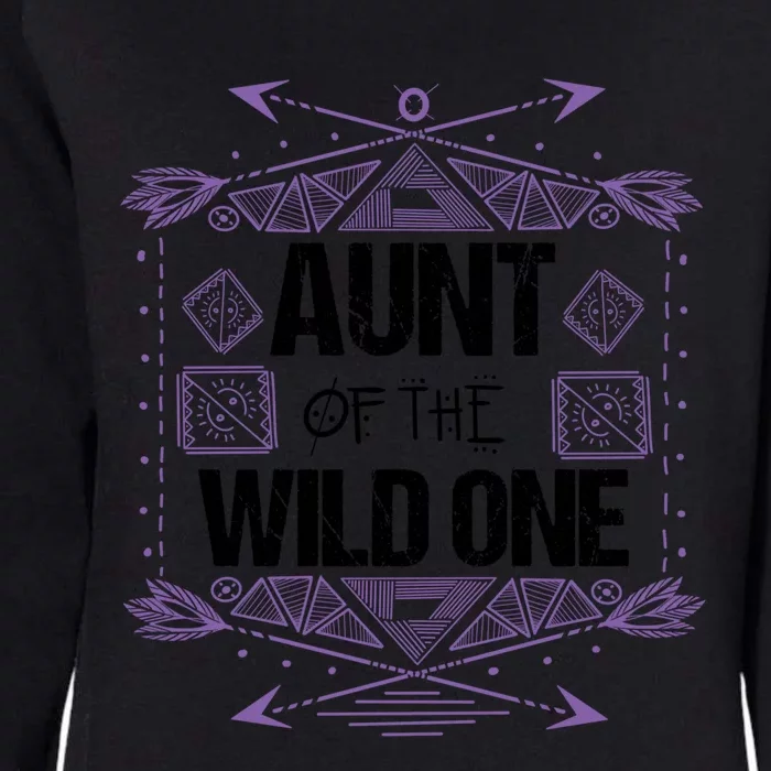 Funny Aunt Of The Wild One Gift Cute Aunties Cute Gift Womens California Wash Sweatshirt