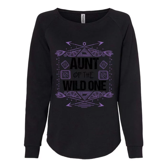 Funny Aunt Of The Wild One Gift Cute Aunties Cute Gift Womens California Wash Sweatshirt