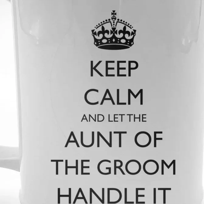 Funny Aunt Of The Groom From Nephew Wedding Cool Gift Front & Back Beer Stein