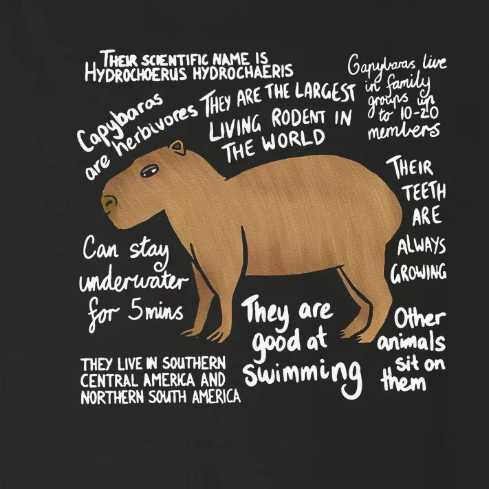 Funny Anatomy Of a Capybara Girls Cute Capybaras Toddler Long Sleeve Shirt