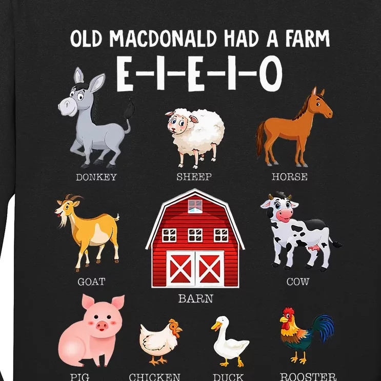 Farm Animals Old Macdonald Had A Farm Eieio Long Sleeve Shirt