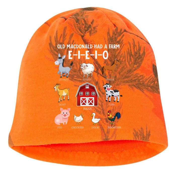 Farm Animals Old Macdonald Had A Farm Eieio Kati - Camo Knit Beanie