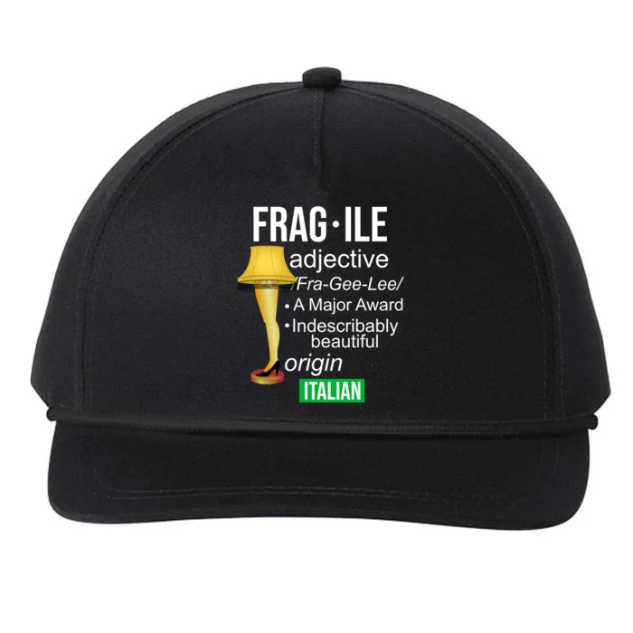 Fragile Adjective Origin Italian A Major Award Snapback Five-Panel Rope Hat