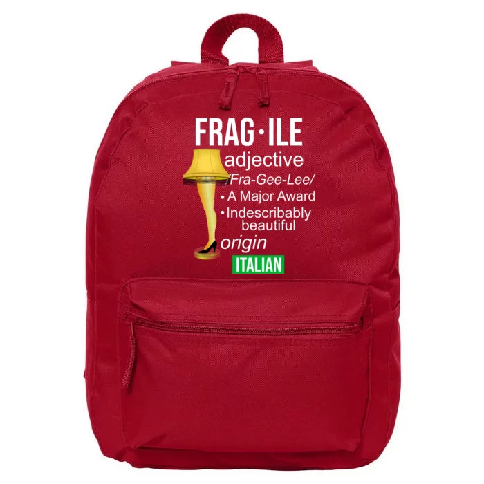 Fragile Adjective Origin Italian A Major Award 16 in Basic Backpack