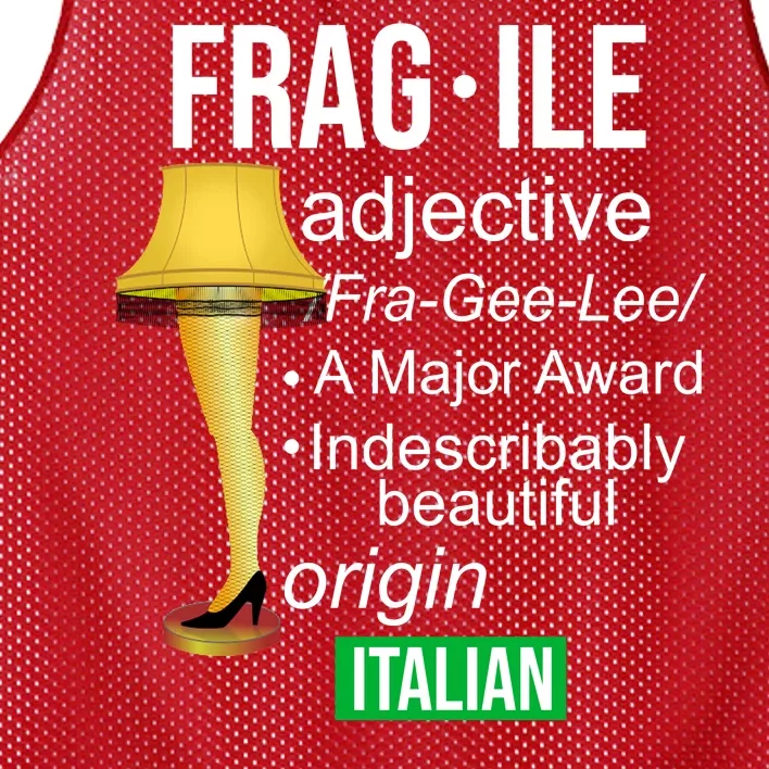 Fragile Adjective Origin Italian A Major Award Mesh Reversible Basketball Jersey Tank