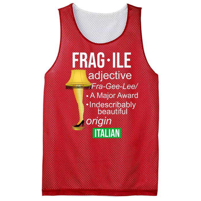 Fragile Adjective Origin Italian A Major Award Mesh Reversible Basketball Jersey Tank