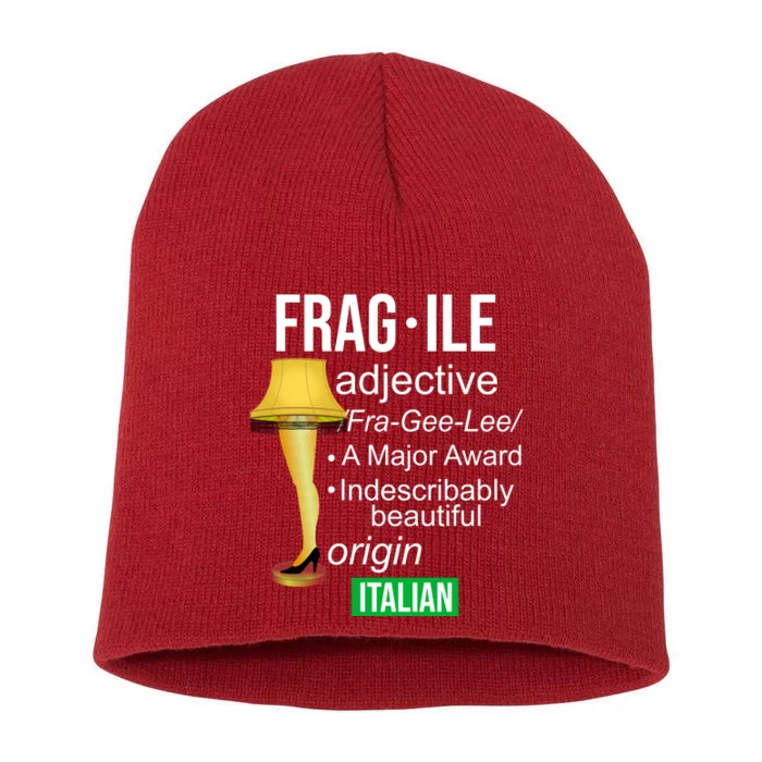 Fragile Adjective Origin Italian A Major Award Short Acrylic Beanie