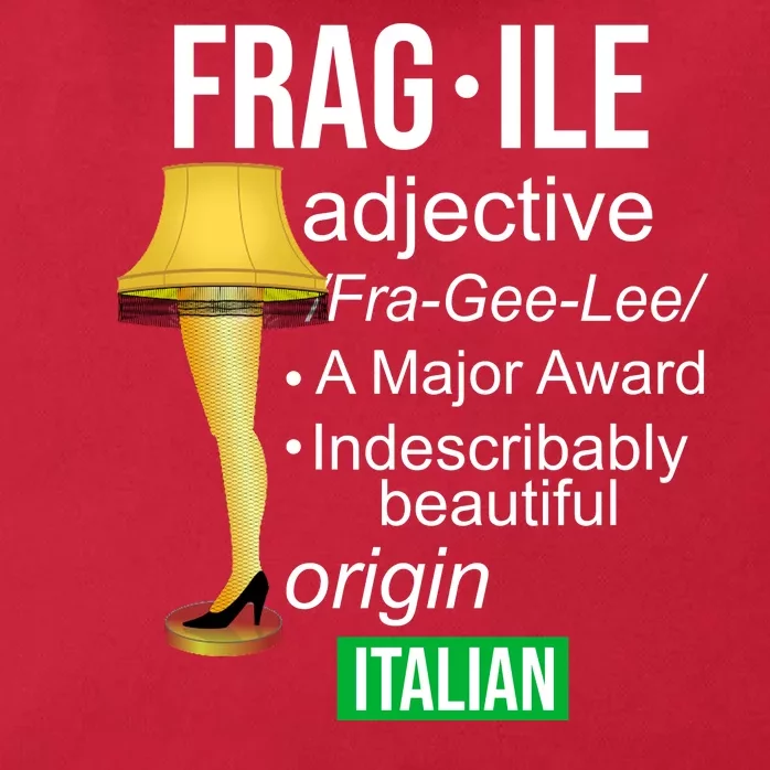 Fragile Adjective Origin Italian A Major Award Zip Tote Bag