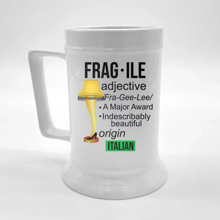 Fragile Adjective Origin Italian A Major Award Front & Back Beer Stein