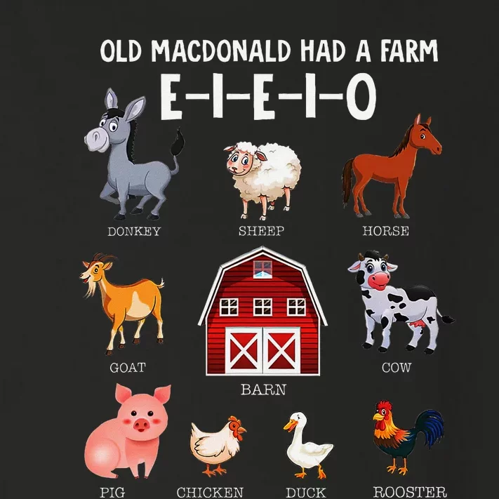 Farm Animals Old Macdonald Had A Farm E I E I O Toddler Long Sleeve Shirt