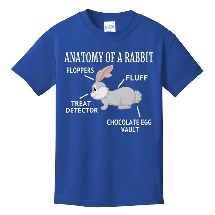 Funny Anatomy Of Rabbit Easter Cute Bunny Lover Mom Dad Gift Kids T-Shirt