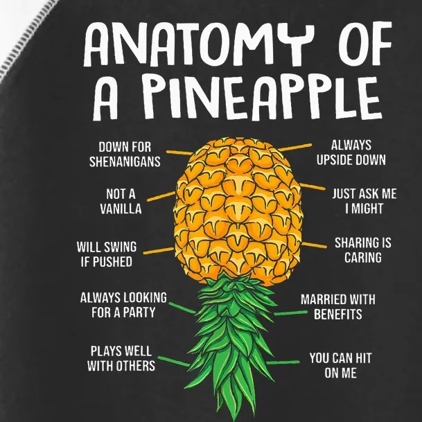 Funny Anatomy Of A Pineapple Swinger Toddler Fine Jersey T-Shirt