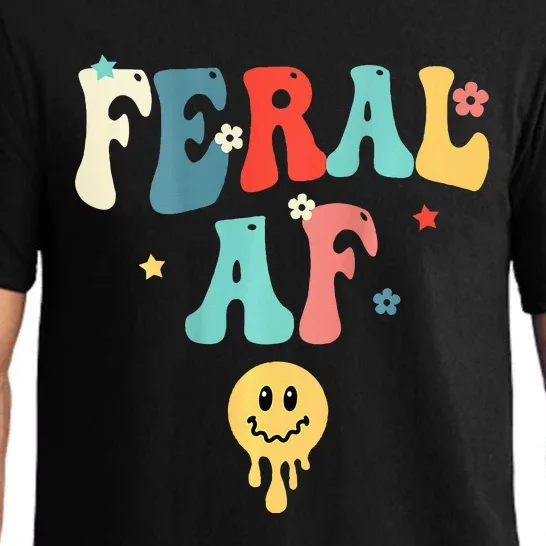 Feral Af (On Back) Funny Pajama Set