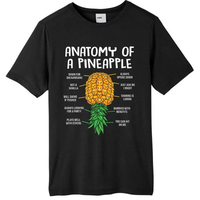 Funny Anatomy Of A Pineapple Swinger ChromaSoft Performance T-Shirt