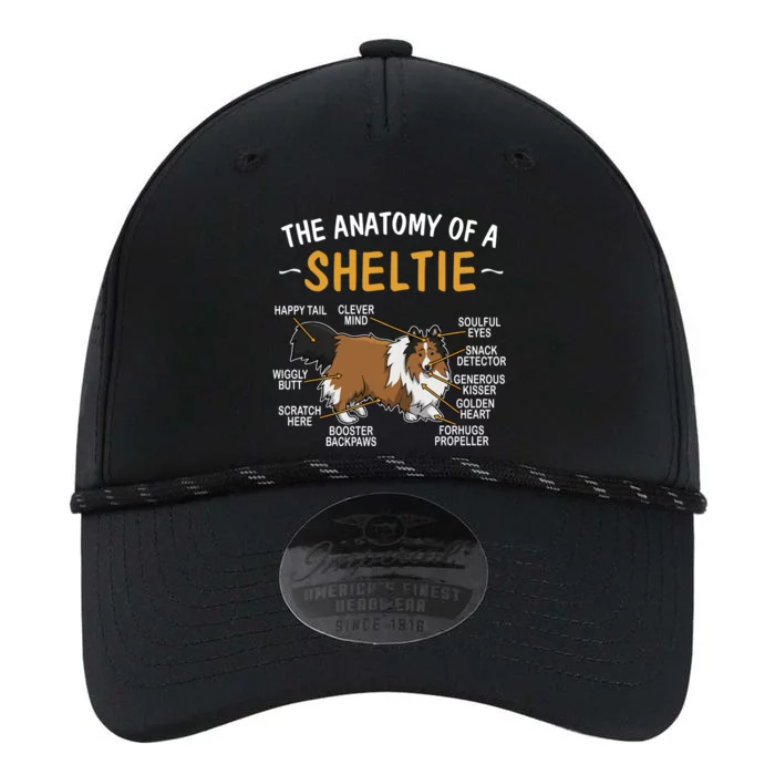 Funny Anatomy Of A Sheltie For Dog Lovers Gift Performance The Dyno Cap