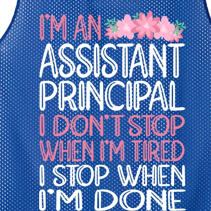 Funny Assistant Principal Gift Mesh Reversible Basketball Jersey Tank