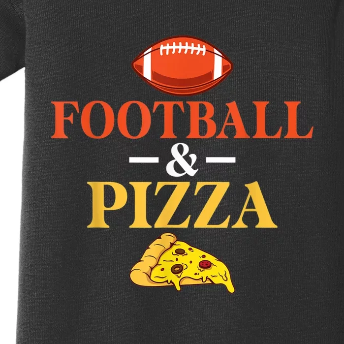 Football And Pizza Lover Footballer Baby Bodysuit