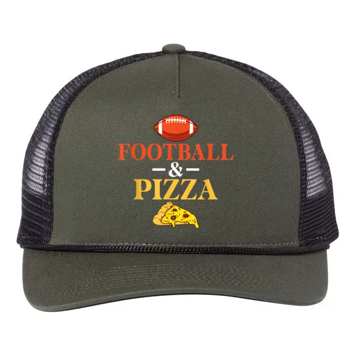 Football And Pizza Lover Footballer Retro Rope Trucker Hat Cap