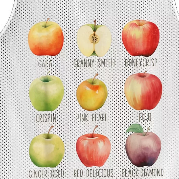 Fall Apple Picking Apple Orchard Boho Farm Fesh Mesh Reversible Basketball Jersey Tank