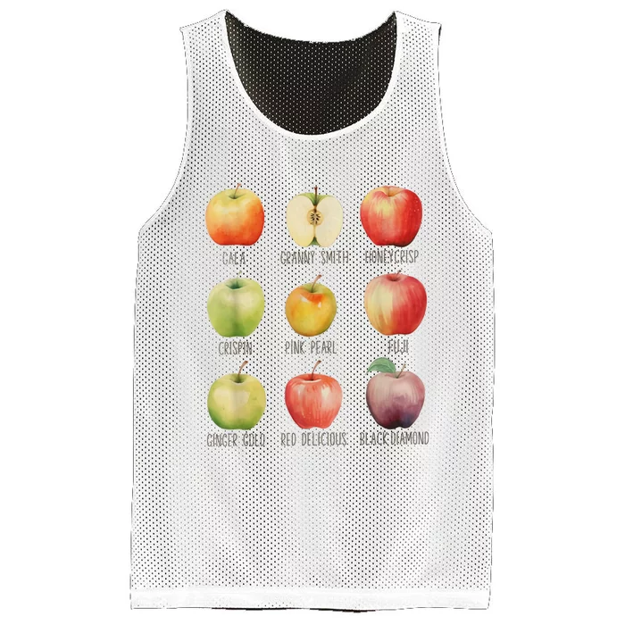 Fall Apple Picking Apple Orchard Boho Farm Fesh Mesh Reversible Basketball Jersey Tank