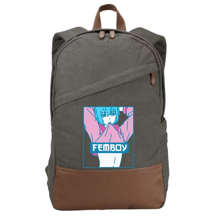 Femboy Aesthetic Pastel Yaoi Anime Boy Crossdressing Cotton Canvas Backpack