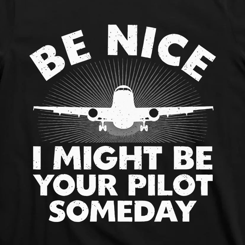 Funny Airline Pilot Art For Men Women Aviation Future Pilot T-Shirt