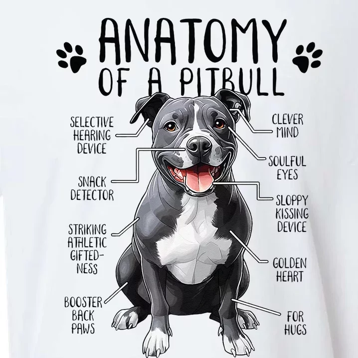 Funny Anatomy Pitbull Dog Cute Pittie Lover Pit Bull Owner Sueded Cloud Jersey T-Shirt