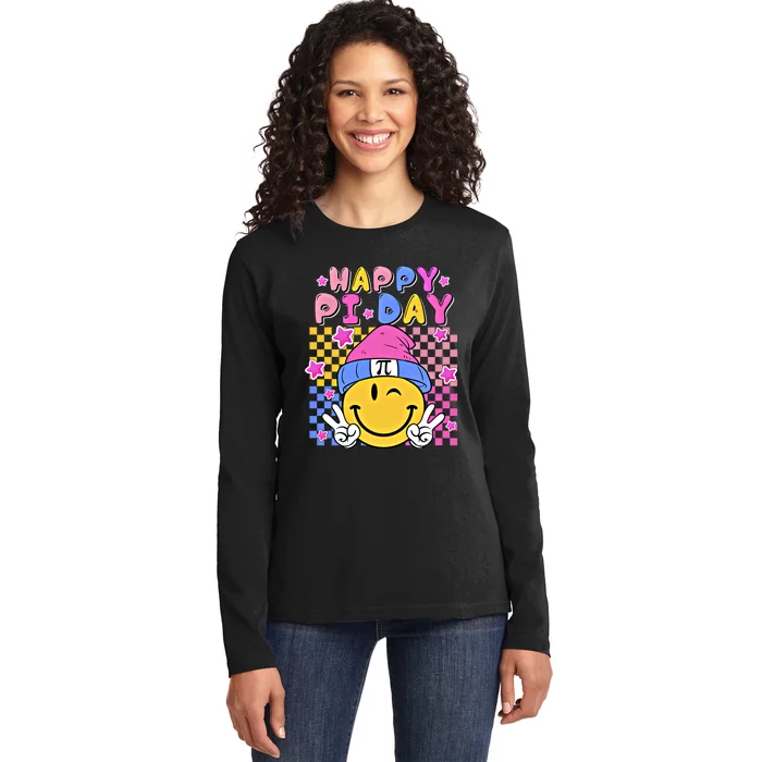 Funny Apple Pi Math Lover Teacher Nerd Geek Happy Pi Day Meaningful Gift Ladies Long Sleeve Shirt