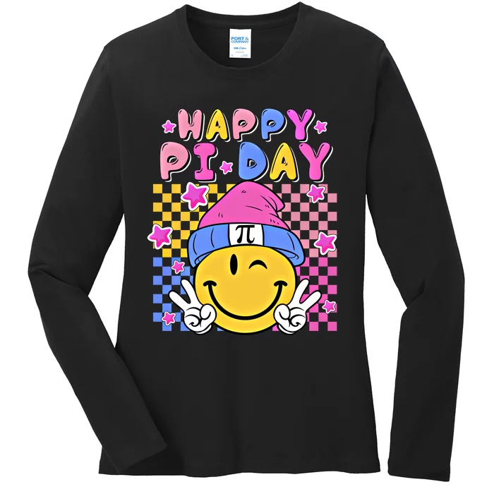 Funny Apple Pi Math Lover Teacher Nerd Geek Happy Pi Day Meaningful Gift Ladies Long Sleeve Shirt