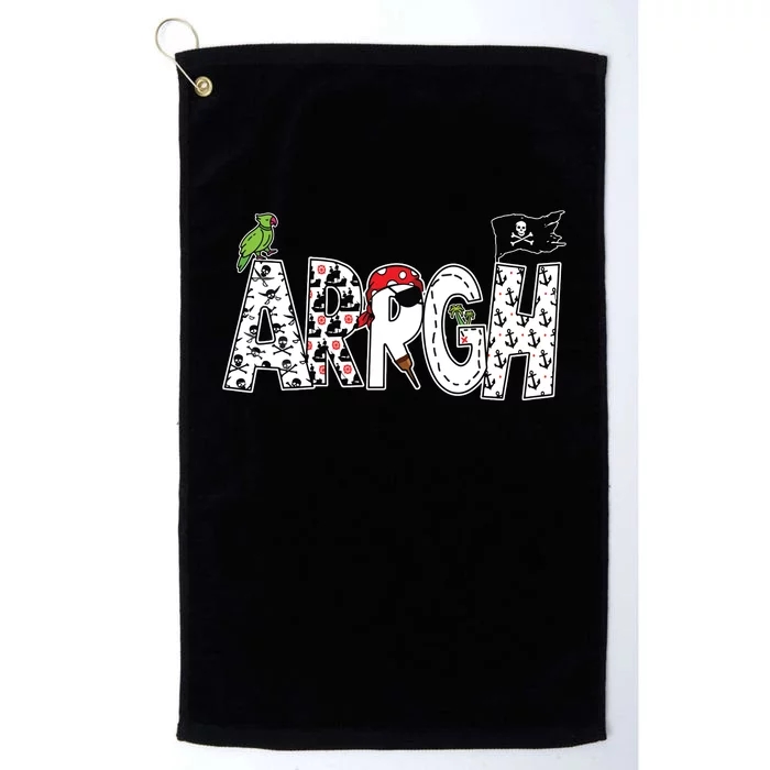 Fun Arrgh Pirate Style Pirate Costume Argh Pirate Platinum Collection Golf Towel