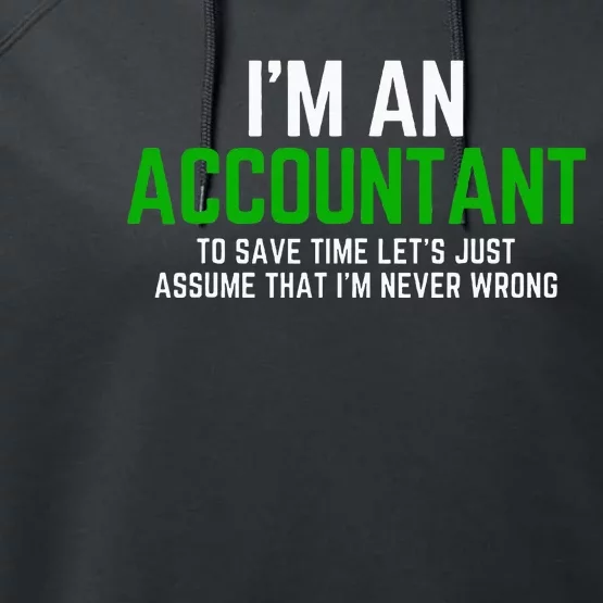 Funny Accountant Pun Cpa Accounting Bookkeeping Performance Fleece Hoodie