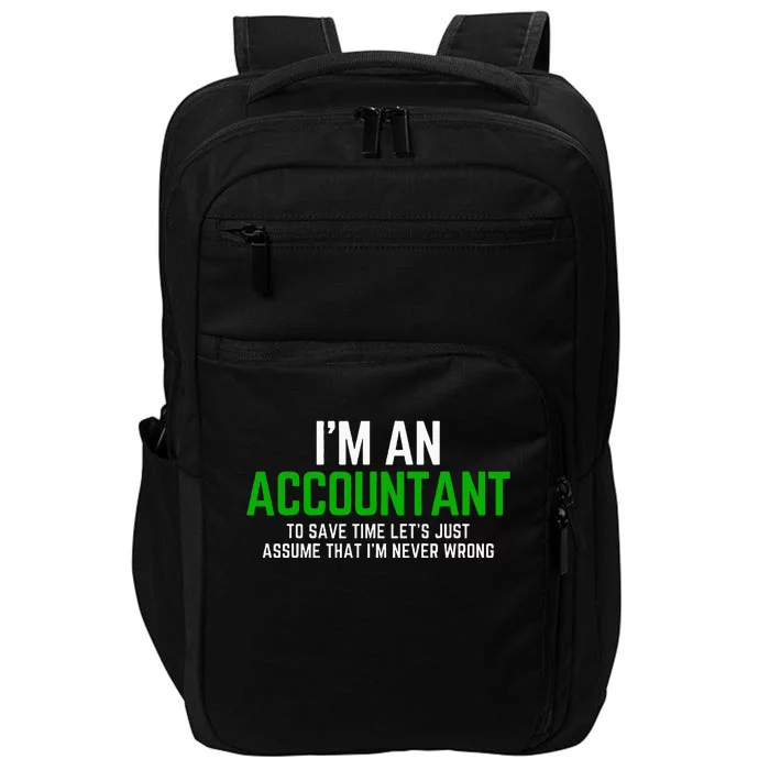 Funny Accountant Pun Cpa Accounting Bookkeeping Impact Tech Backpack